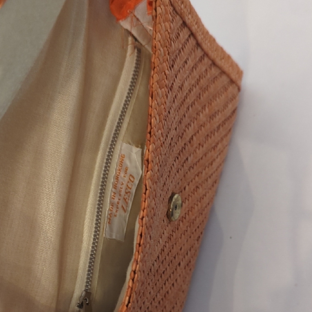 Vintage Orange Woven Clutch - Picture 9 of 11